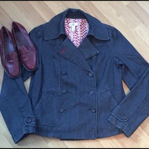 LOFT Denim Jacket with lining Small EUC so cute!